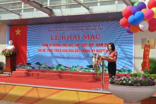 Lễ phát động tuần lễ hưởng ứng học tập suốt đời năm 2016 quận Long Biên